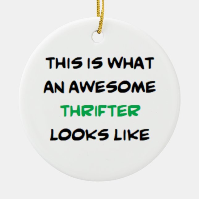 thrifter, awesome ceramic tree decoration (Front)