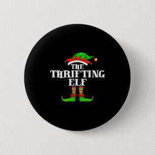 Thrifting Elf Matching Family Group Christmas Part 6 Cm Round Badge