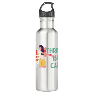 Thrifting Is My Cardio Stainless Steel Water Bottl 710 Ml Water Bottle