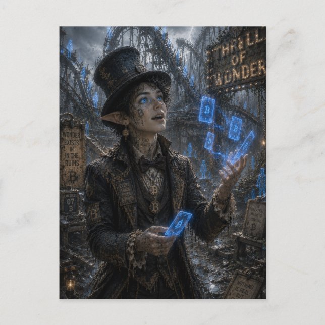 Thrill / Magician / Roller Coaster Postcard (Front)