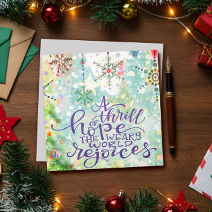 Thrill of Hope Christmas Ornaments Inspirivity Holiday Card