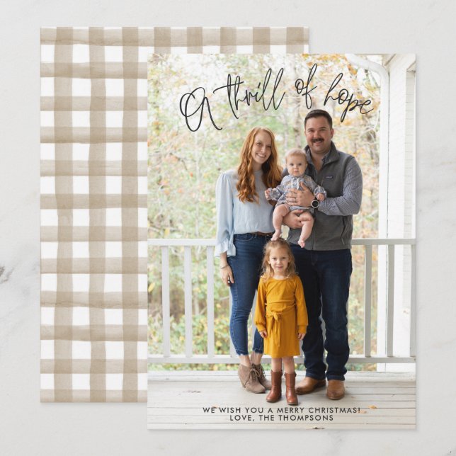 Thrill of hope - Christmas, Religious Card (Front/Back)