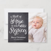 Thrill of Hope the weary world rejoices New Baby