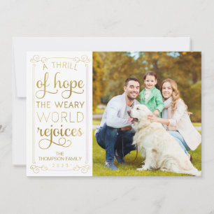 Thrill of Hope Weary World Rejoices Photo Card '21