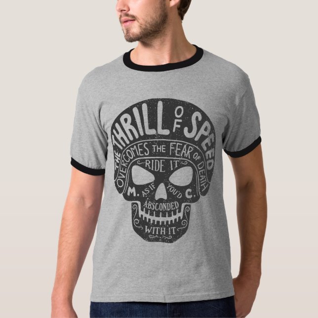 Thrill of Speed Skull T-Shirt (Front)