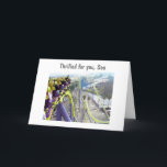 THRILLED FOR YOU SON--18th BIRTHDAY Card<br><div class="desc">HAVE FUN and send or give YOUR SON a card that will let him know that you are THRILLED for him reaching a MILESTONE BIRTHDAY... .and change the AGE or any of the words you may wish to as well!</div>
