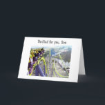 THRILLED FOR YOU SON--18th BIRTHDAY Card<br><div class="desc">HAVE FUN and send or give YOUR SON a card that will let him know that you are THRILLED for him reaching a MILESTONE BIRTHDAY... .and change the AGE or any of the words you may wish to as well!</div>