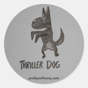 Thriller Dog Classic Round Sticker