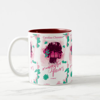 Thriller Magenta Fleurs Two-Tone Coffee Mug