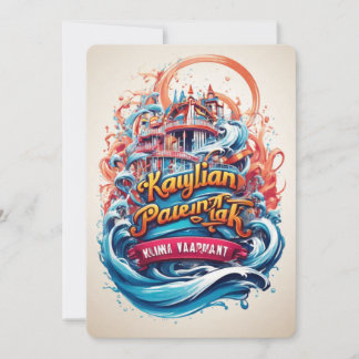 Thrilling Adventures: Amusement Park Greeting Card