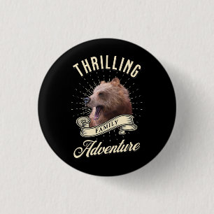 Thrilling Family Adventure Bear Wilderness 3 Cm Round Badge