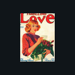 Thrilling Love Magazine Cover Canvas Print<br><div class="desc">Thrilling Love Magazine Cover -   was created in 1947.</div>