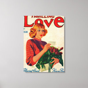 Thrilling Love Magazine Cover Canvas Print