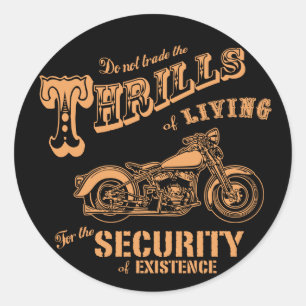 Thrills of Living II Classic Round Sticker