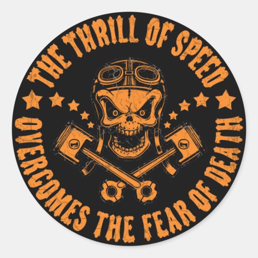 Image of Thrills Overcome Fear Classic Round Sticker