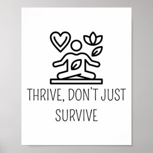 Thrive Don't Just Survive Mental Health Design Sti Poster