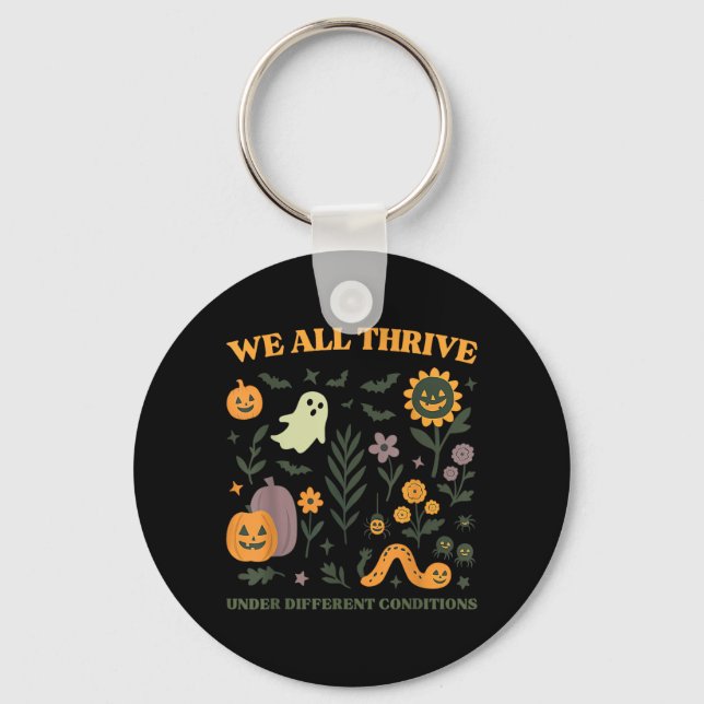 Thrive Under Different Conditions SPED Halloween Key Ring (Front)