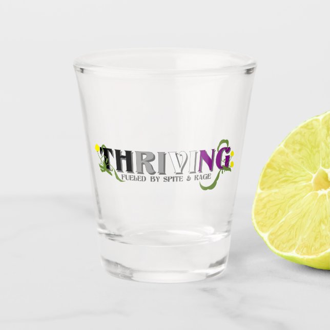 Thriving Ace Pride Shot Glass (Front)