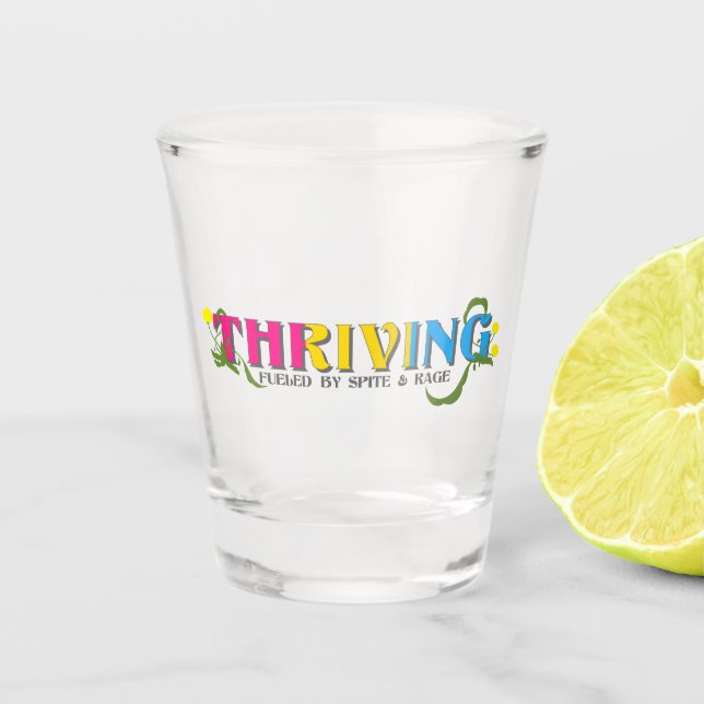 Thriving Pan Pride Shot Glass (Front)