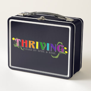 Thriving Rainbow Pride Metal Lunch Box