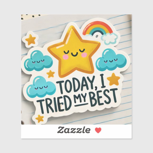  Thriving With ADHD* Today I Tried My Best (Sheet)