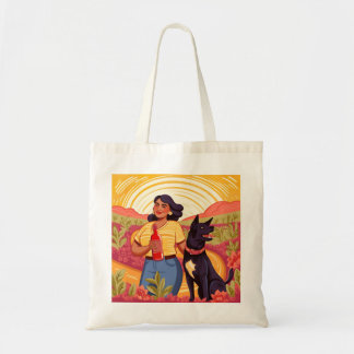 Thriving Woman with Tequila & Her Rescue Dog Tote Bag