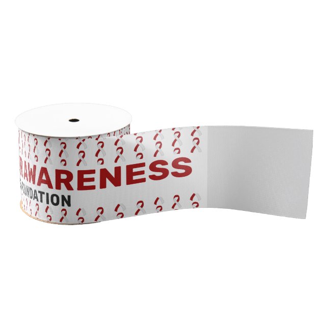 Throat Cancer Awareness Pattern Ribbon Grosgrain Ribbon (Spool)