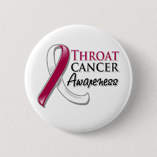 Throat Cancer Awareness Ribbon 6 Cm Round Badge