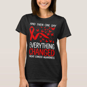 Throat Cancer Awareness Ribbon Cancer Month T-Shirt