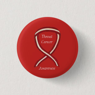 Throat Cancer Awareness Ribbon Stripes Custom Pins