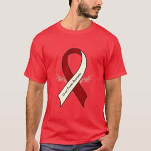 Throat Cancer Awareness Ribbon with Wings T-Shirt