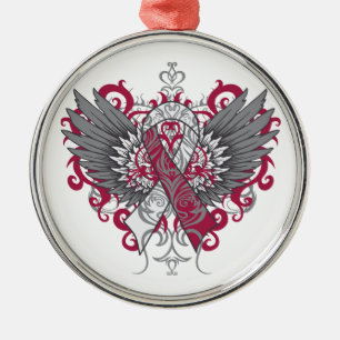 Throat Cancer Cool Wings Metal Tree Decoration