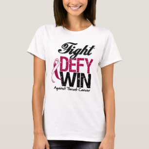 Throat Cancer Fight Defy Win T-Shirt