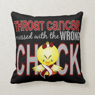 Throat Cancer Messed With Wrong Chick Cushion