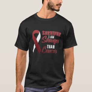 Throat Cancer Oral Head Neck Cancer Survivor Aware T-Shirt