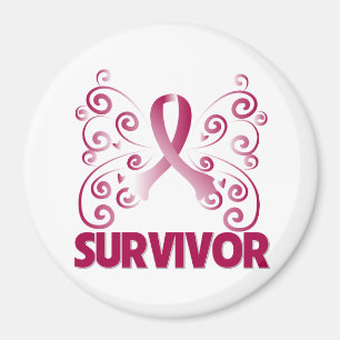 Throat Cancer Survivor Butterfly Magnet