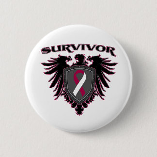 Throat Cancer Survivor Crest 6 Cm Round Badge