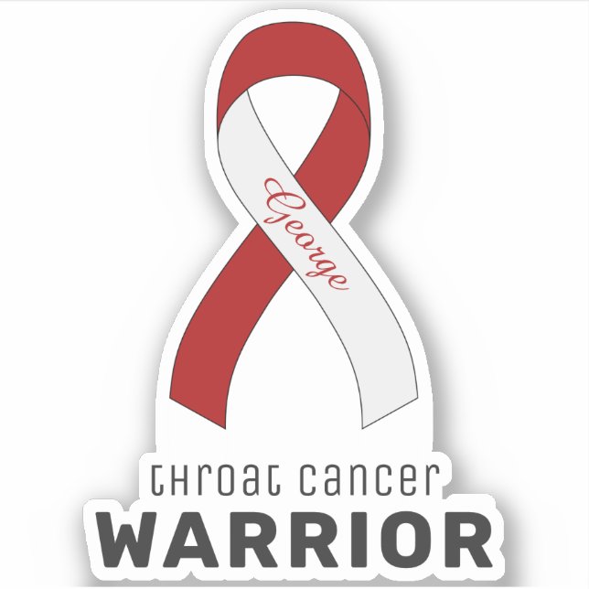 Throat Cancer Warrior Vinyl Sticker (Front)