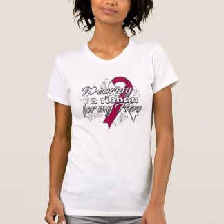 Throat Cancer Wearing a Ribbon for My Hero T-Shirt