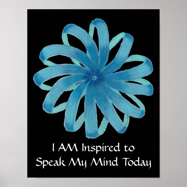 Throat Chakra Art #1 - Self Expression Poster (Front)