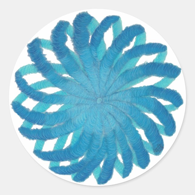 Throat Chakra Healing Art #2 Classic Round Sticker (Front)