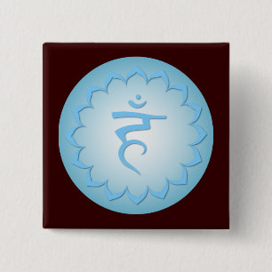 Throat Chakra - Light Blue 15 Cm Square Badge