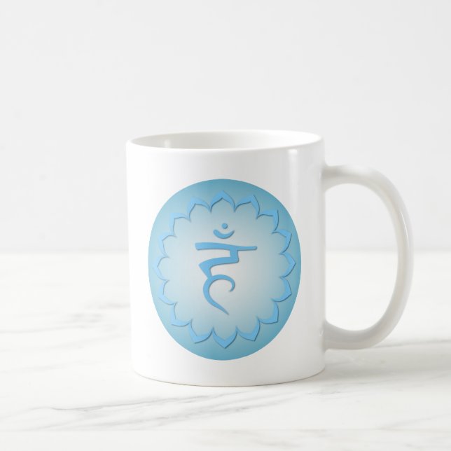 Throat Chakra - Light Blue Coffee Mug (Right)