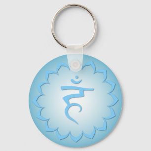 Throat Chakra - Light Blue Key Ring