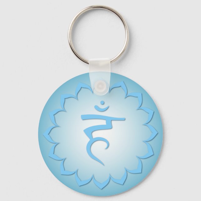 Throat Chakra - Light Blue Key Ring (Front)
