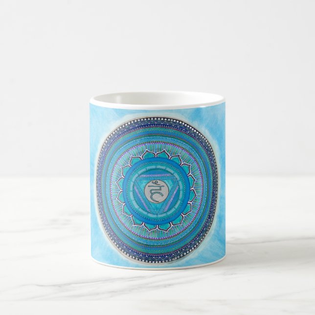 Throat Chakra Mandala Mug (Center)