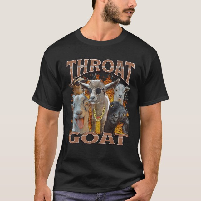 Throat Goat Funny Offensive Adult Humor Y2K Graphi T-Shirt (Front)