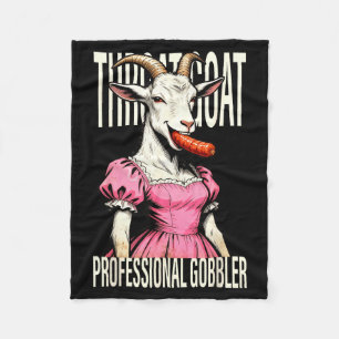 Throat Goat Funny Streetwear Adult Humor Bootleg Y Fleece Blanket