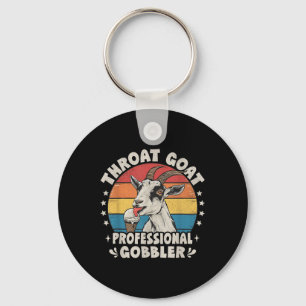 Throat Goat Retro Inappropriate Adult Humour Funny Key Ring