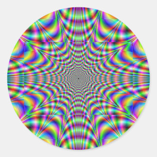 throbbing - optical illusion classic round sticker